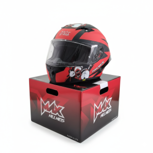 Casco Integral MK Helmets Tyrlaner Rojo y Negro