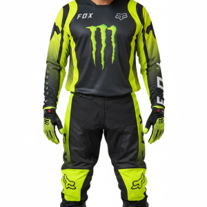 Conjunto Motocross FOX Racing Monster Verde Neón y Negro – Jersey + Pantalón Profesional Off Road